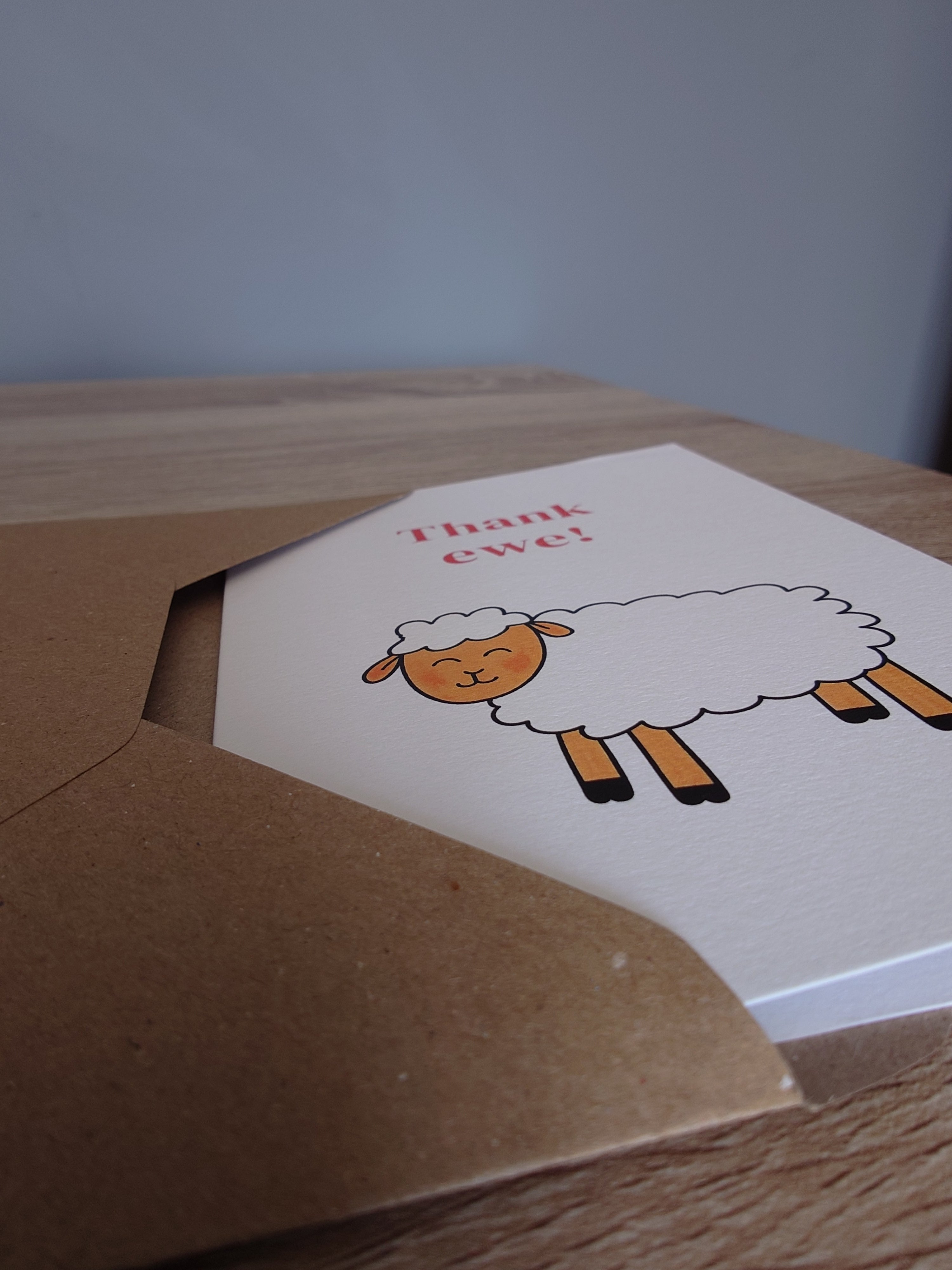 Sheep Thank You Card