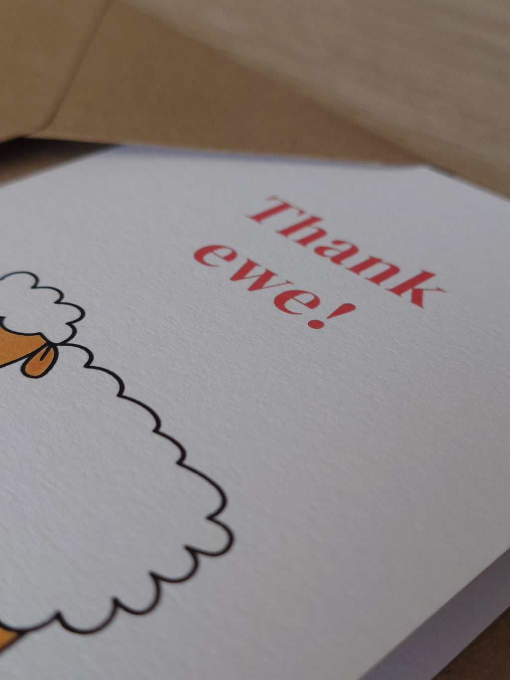 Sheep Thank You Card
