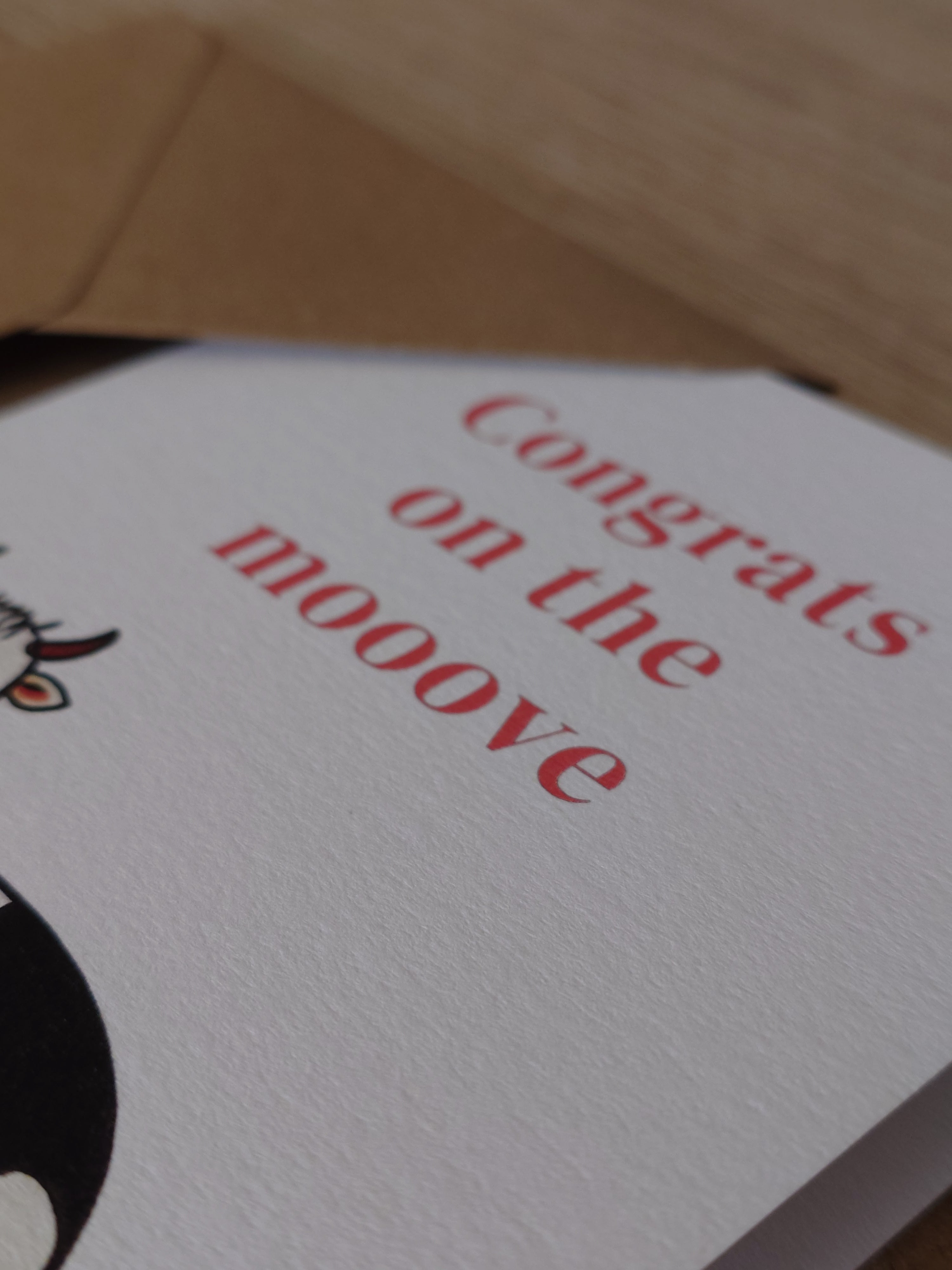 Cow New Home Card