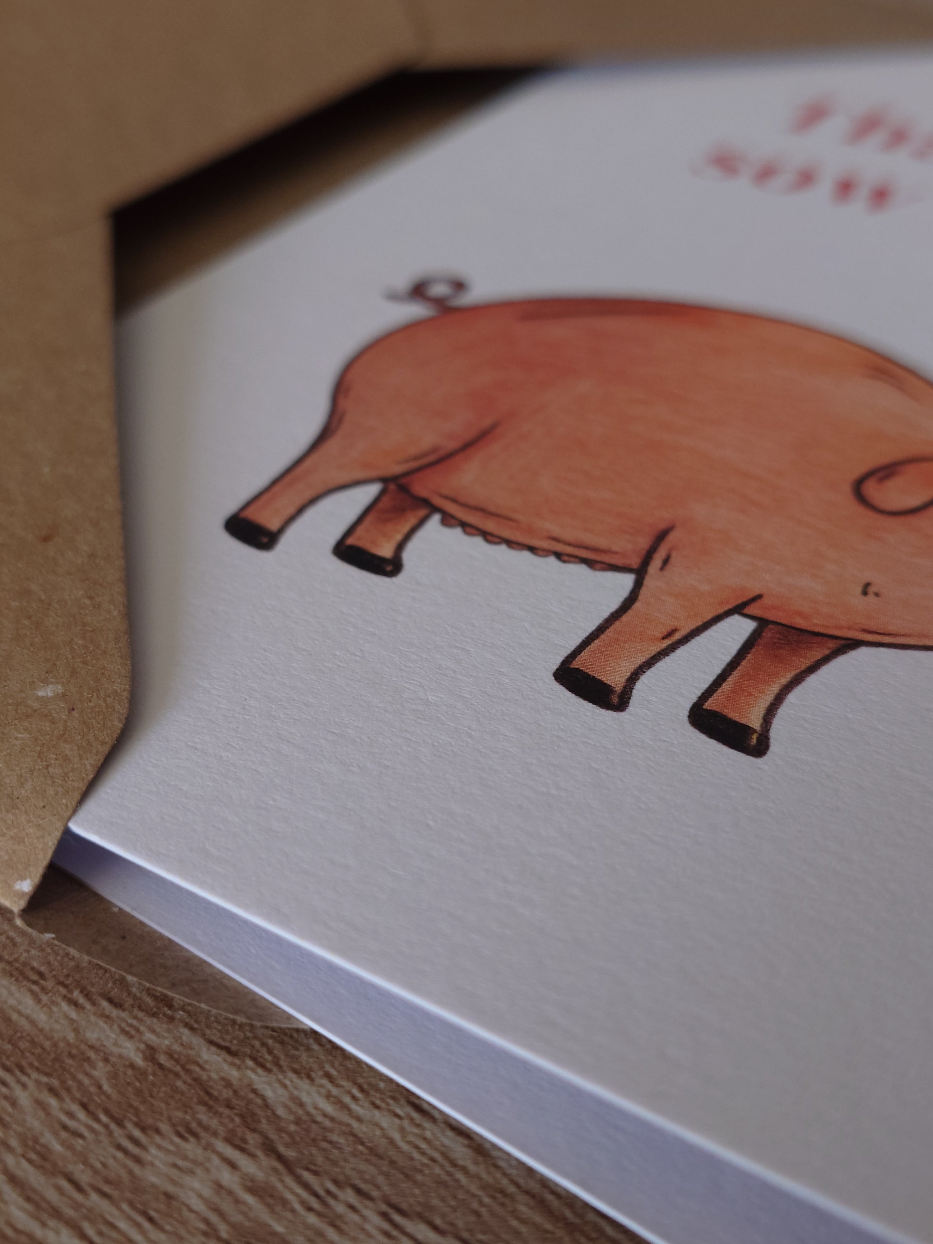 Pig Thank You Card