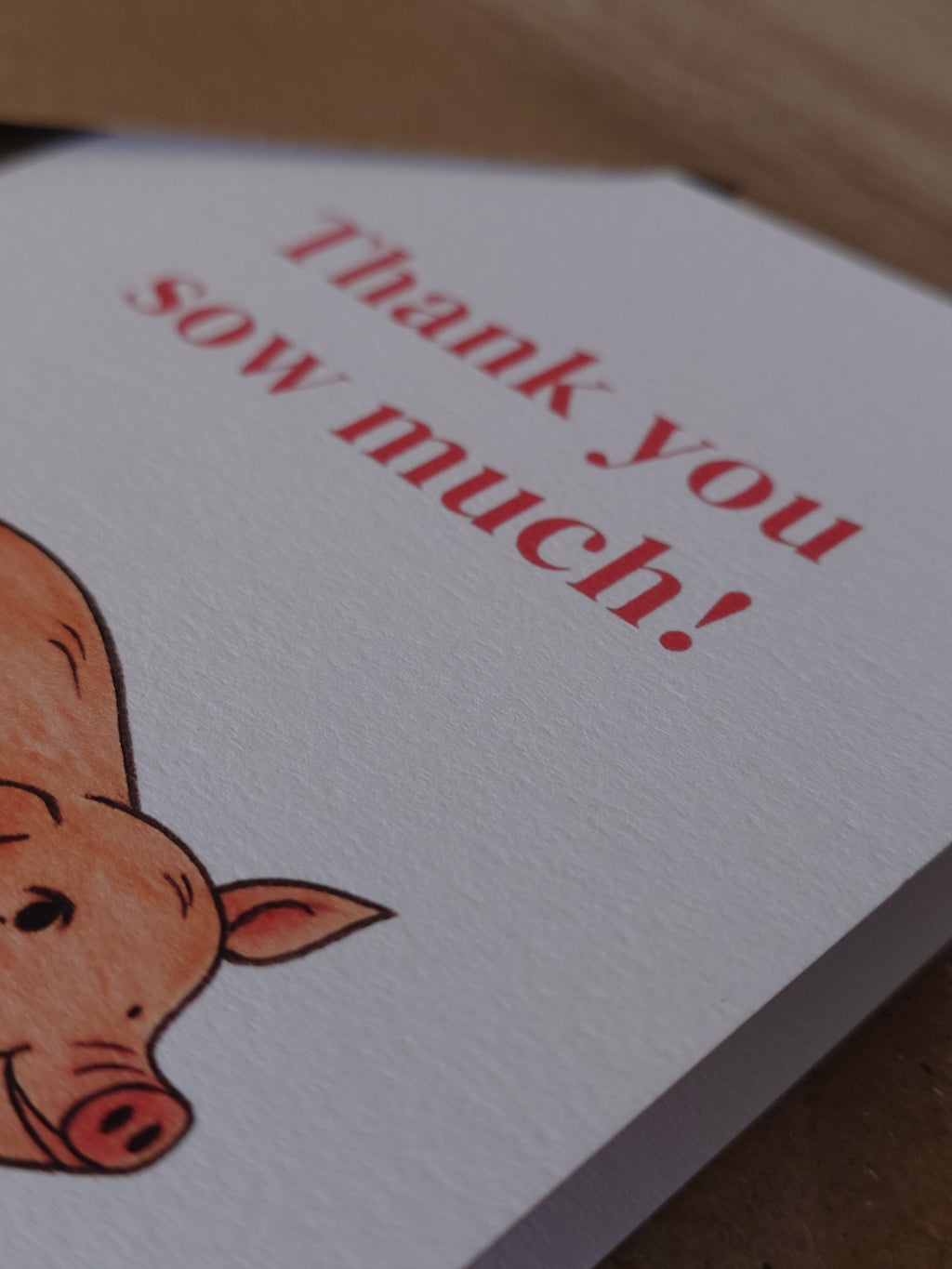 Pig Thank You Card