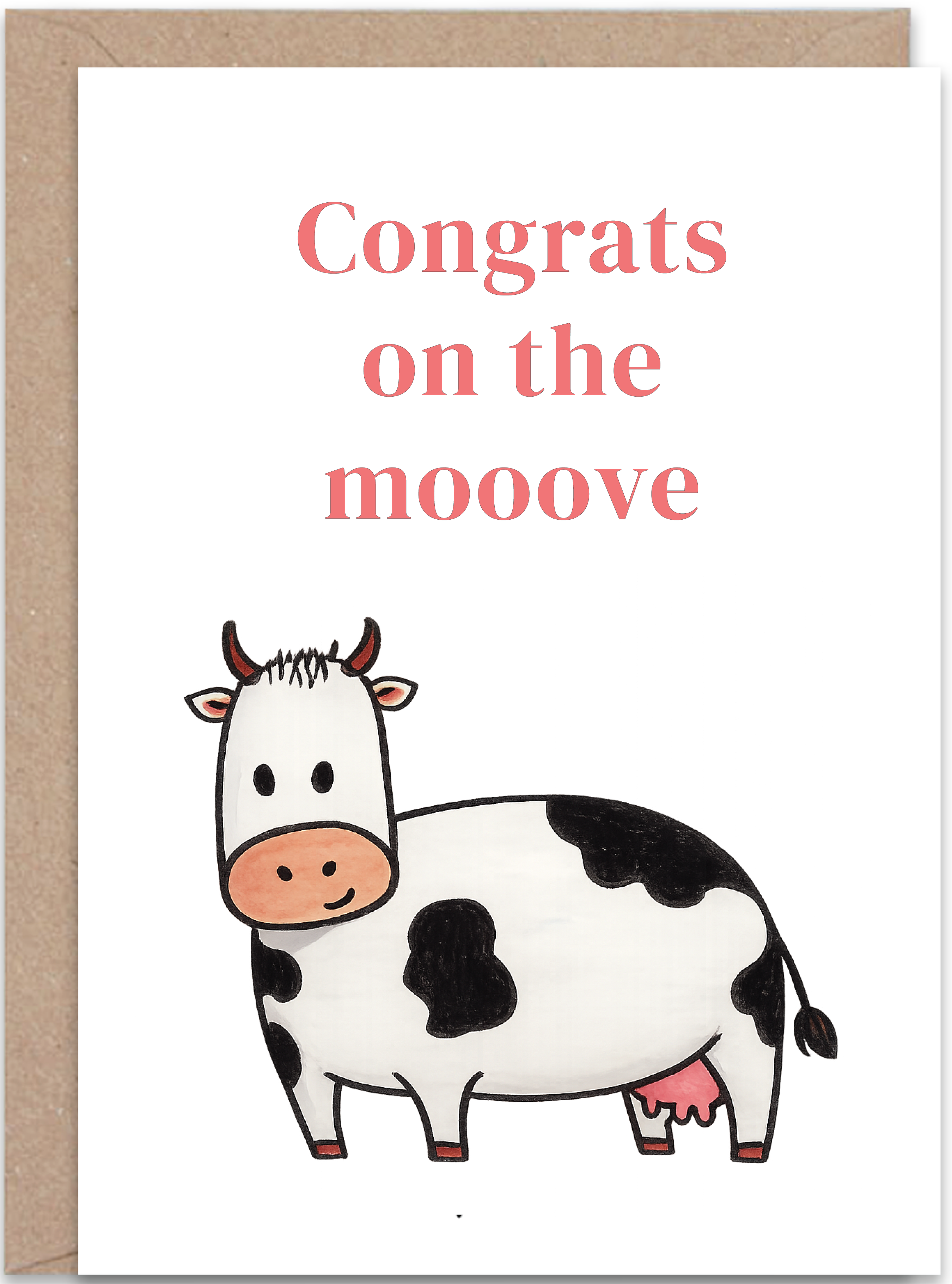 Cow New Home Card