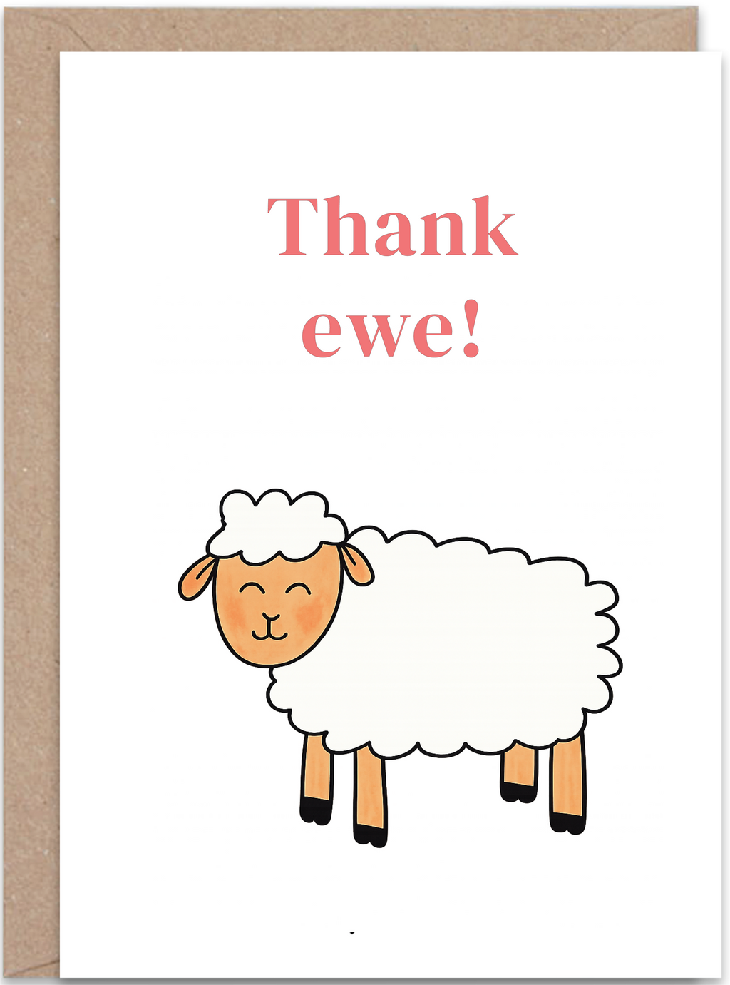 Sheep Thank You Card